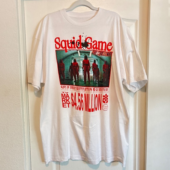 Market Studios x Squid Games Netflix -White- Mens - Picture 1 of 5